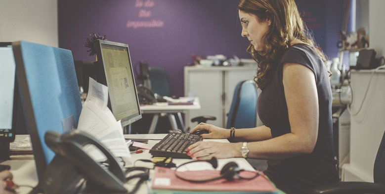 Affordable broadband and digital skills office worker