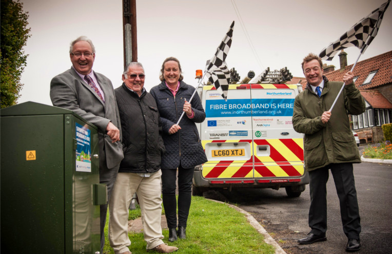 Northumberland broadband iNorthumberland four councillors and van